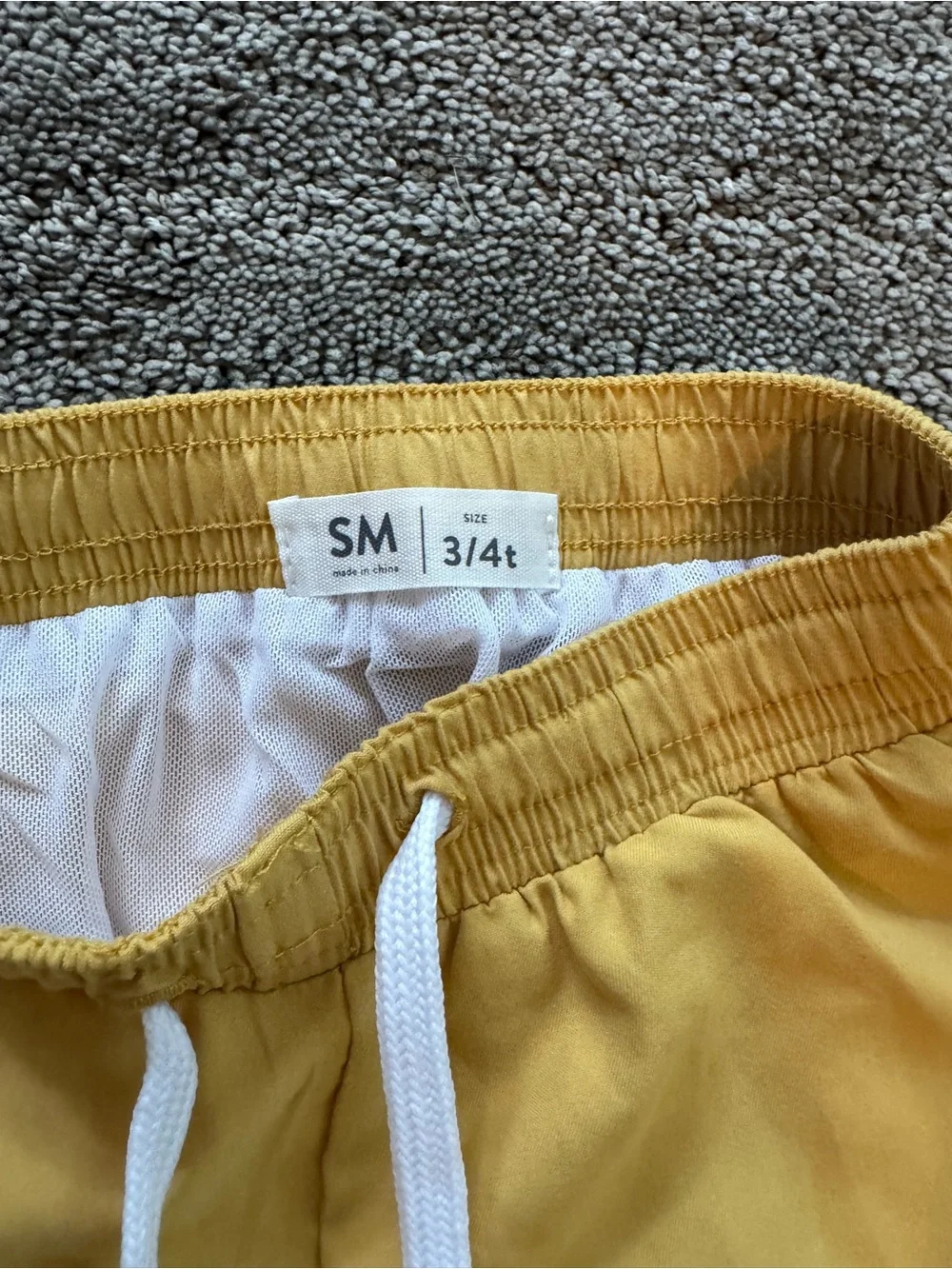 Yellow Toddlers Swim trunks- Drawstring shorts